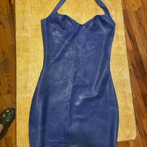 Latex Halter Dress- Size XS